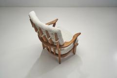 Guillerme et Chambron Petit Repos Oak Lounge Chair by Guillerme et Chambron France 1950s - 2718919