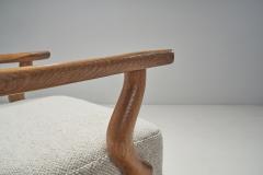 Guillerme et Chambron Petit Repos Oak Lounge Chair by Guillerme et Chambron France 1950s - 2718921