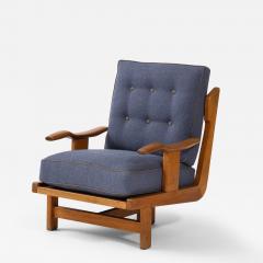 Guillerme et Chambron Rare Tripod Armchair by Guillerme et Chambron France c 1960 - 3361827