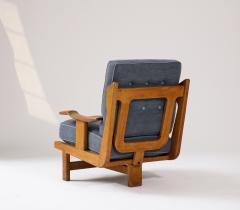 Guillerme et Chambron Rare Tripod Armchair by Guillerme et Chambron France c 1960 - 3360634