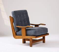 Guillerme et Chambron Rare Tripod Armchair by Guillerme et Chambron France c 1960 - 3437628