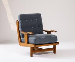 Guillerme et Chambron Rare Tripod Armchair by Guillerme et Chambron France c 1960 - 3437630