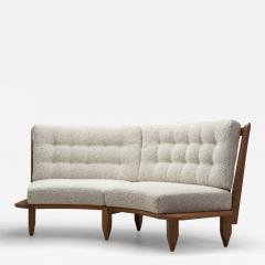 Guillerme et Chambron Robert Guillerme and Jacques Chambron Oak Sofa France 1960s - 3143771