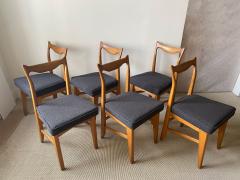 Guillerme et Chambron SET OF SIX GUILLERME ET CHAMBRON DINING CHAIRS - 3481446