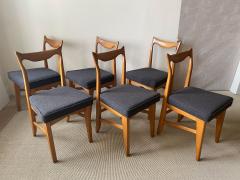 Guillerme et Chambron SET OF SIX GUILLERME ET CHAMBRON DINING CHAIRS - 3481447