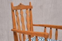 Guillerme et Chambron Sculptural Guillerme et Chambron Armchair in Solid Oak Votre Maison 1950s - 3639915