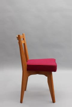 Guillerme et Chambron Set of 4 Fine French 1950s Oak Dining Chairs by Guillerme et Chambron - 3305736