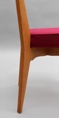 Guillerme et Chambron Set of 4 Fine French 1950s Oak Dining Chairs by Guillerme et Chambron - 3305741