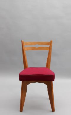 Guillerme et Chambron Set of 4 Fine French 1950s Oak Dining Chairs by Guillerme et Chambron - 3305746