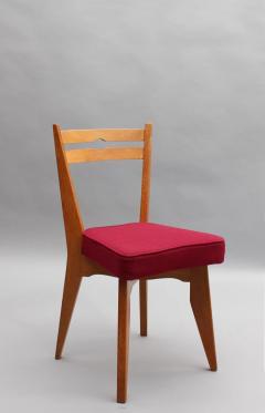 Guillerme et Chambron Set of 4 Fine French 1950s Oak Dining Chairs by Guillerme et Chambron - 3305748