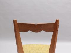 Guillerme et Chambron Set of 4 Fine French 1970s Oak Dining Chairs by Guillerme et Chambron - 3494836