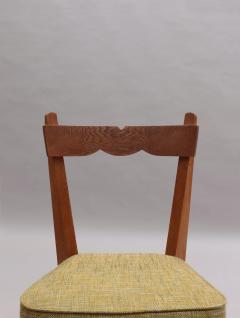 Guillerme et Chambron Set of 4 Fine French 1970s Oak Dining Chairs by Guillerme et Chambron - 3494839