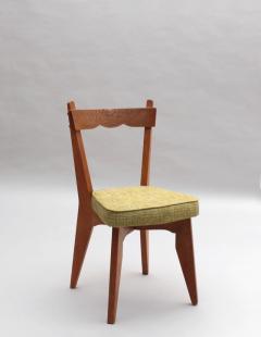 Guillerme et Chambron Set of 4 Fine French 1970s Oak Dining Chairs by Guillerme et Chambron - 3494928
