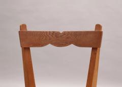 Guillerme et Chambron Set of 4 Fine French 1970s Oak Dining Chairs by Guillerme et Chambron - 3494996