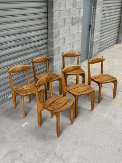 Guillerme et Chambron Set of 6 Chairs by Guillerme et Chambron France Circa 1960s - 4113096
