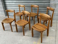 Guillerme et Chambron Set of 6 Chairs by Guillerme et Chambron France Circa 1960s - 4113102