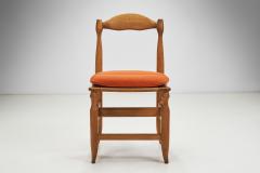 Guillerme et Chambron Set of 6 Charlotte Oak Dining Chairs by Guillerme et Chambron France 1960s - 3705710