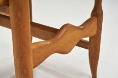 Guillerme et Chambron Set of 6 Charlotte Oak Dining Chairs by Guillerme et Chambron France 1960s - 3705715