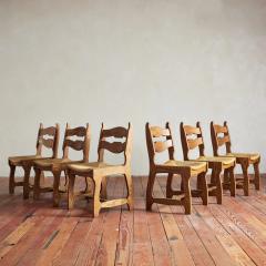 Guillerme et Chambron Set of 6 Guillerme et Chambron attributed Dining Chairs - 3897330