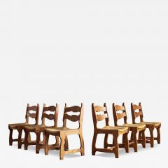 Guillerme et Chambron Set of 6 Guillerme et Chambron attributed Dining Chairs - 3900636