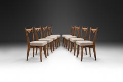 Guillerme et Chambron Set of Eight Dining Chairs by Guillerme et Chambron France 1960s - 4415296