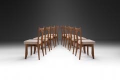 Guillerme et Chambron Set of Eight Dining Chairs by Guillerme et Chambron France 1960s - 4415297