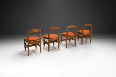 Guillerme et Chambron Set of Four Charlotte Oak Dining Chairs by Guillerme et Chambron France 1960s - 4410509