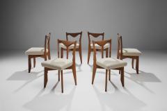 Guillerme et Chambron Set of Six Dining Chairs by Guillerme et Chambron France 1960s - 4400561