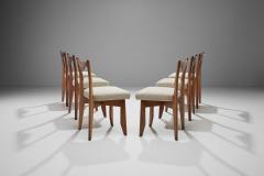Guillerme et Chambron Set of Six Dining Chairs by Guillerme et Chambron France 1960s - 4400563