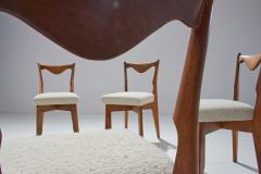 Guillerme et Chambron Set of Six Dining Chairs by Guillerme et Chambron France 1960s - 4400566