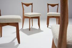 Guillerme et Chambron Set of Six Dining Chairs by Guillerme et Chambron France 1960s - 4400567