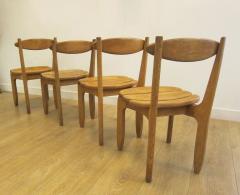 Guillerme et Chambron Set of Ten Minimalist Solid Oak Dining Room Chairs by Guillerme et Chambron - 2968277