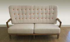 Guillerme et Chambron Single Oak Sofa by Guillerme et Chambron France 1960 - 2843279