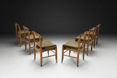 Guillerme et Chambron Six Guillerme et Chambron Fumay Dining Chairs for Votre Maison France 1960s - 4543424