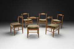 Guillerme et Chambron Six Guillerme et Chambron Fumay Dining Chairs for Votre Maison France 1960s - 4543425