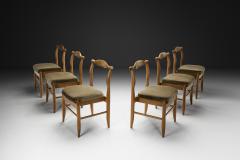 Guillerme et Chambron Six Guillerme et Chambron Fumay Dining Chairs for Votre Maison France 1960s - 4561939