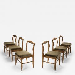 Guillerme et Chambron Six Guillerme et Chambron Fumay Dining Chairs for Votre Maison France 1960s - 4561957