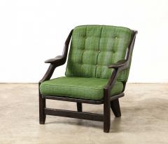 Guillerme et Chambron Stained Elm Gregoire Armchair by Guillerme et Chambron France c 1960 - 3418199