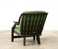 Guillerme et Chambron Stained Elm Gregoire Armchair by Guillerme et Chambron France c 1960 - 3418204