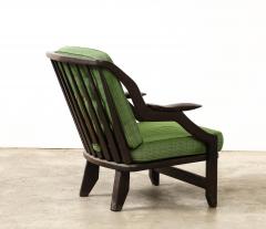 Guillerme et Chambron Stained Elm Gregoire Armchair by Guillerme et Chambron France c 1960 - 3418207