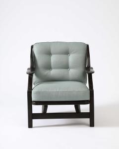 Guillerme et Chambron Stained Elm Gregoire Armchair by Guillerme et Chambron France c 1960 - 3669308