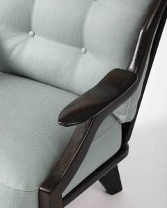 Guillerme et Chambron Stained Elm Gregoire Armchair by Guillerme et Chambron France c 1960 - 3669312