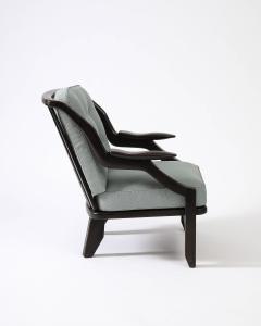 Guillerme et Chambron Stained Elm Gregoire Armchair by Guillerme et Chambron France c 1960 - 3669319