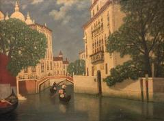 Gulbrandt Sether Signed Norwegian American Oil on Canvas of a Venice Canal - 2981050