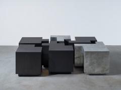 Gulla Jonsdottir Zinc and Blackened Oak Puzzle Table 2023 - 4024543