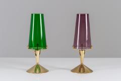 Gunnar Ander Candlesticks in Glass and Brass by Gunnar Ander for Ystad Metall - 847287