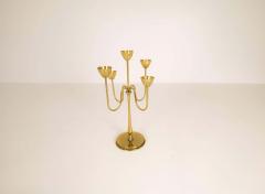 Gunnar Ander Midcentury Candelabra Brass Ystad Metall Sweden Gunnar Ander 1960s - 2427188