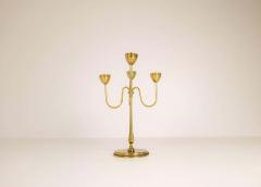 Gunnar Ander Midcentury Candelabra Brass Ystad Metall Sweden Gunnar Ander 1960s - 2427192