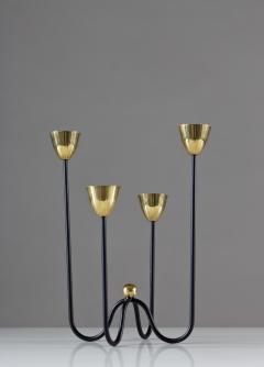 Brass and Lacquered Metal Candelabra by Gunnar Ander for Ystad Metal ( –  Past Lives