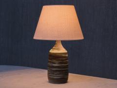 Gunnar Borg Gunnar Borg Green and Teal Striped Ceramic Table Lamp Sweden 1960s - 4060803